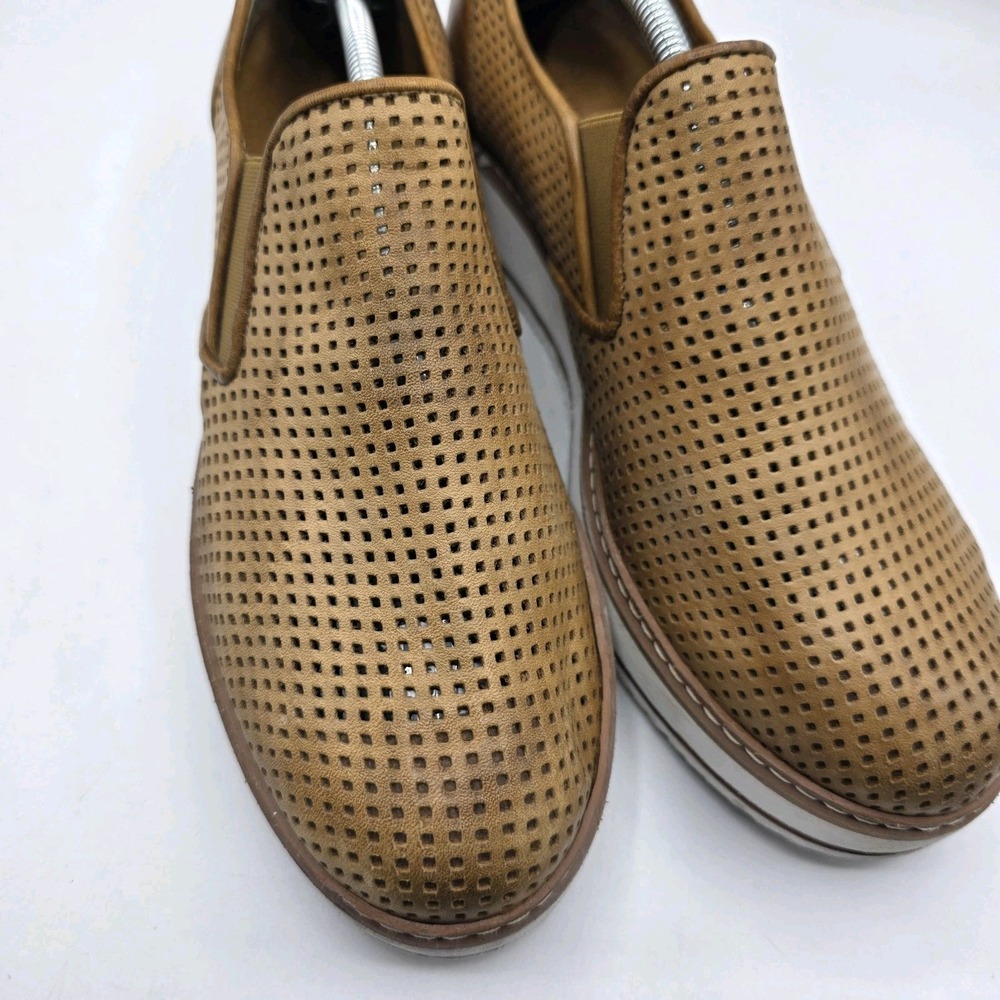 Makis Kotris Shoes‎ Womens 41 Brown Leather Platform Loafer Slip On Greece - Picture 2 of 14